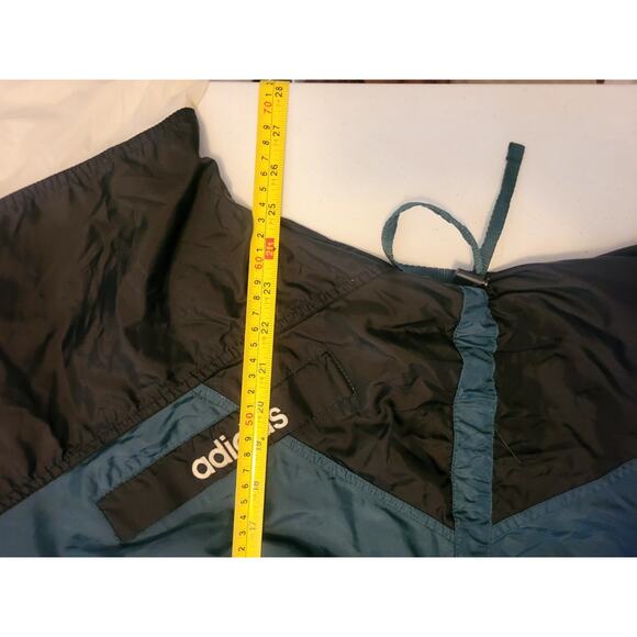 Vintage Adidas Windbreaker Track Jacket 1/2 Zip Nylon Retro Y2K Drawstring Waist - Picture 7 of 16
